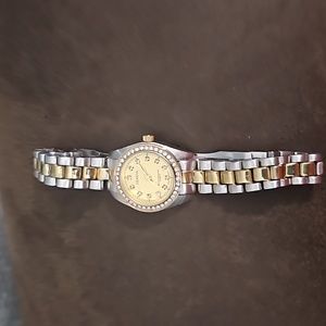 Geneva women gold and silver tone watch